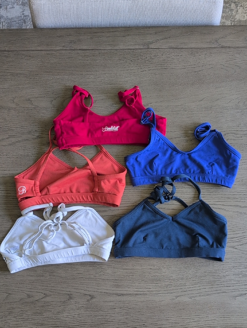 Bombshell Sportswear Black Bralette with Pink Label